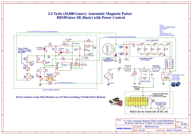 New 2.4 Tesla BBMPulser 5B (Basic) circuit now Available
