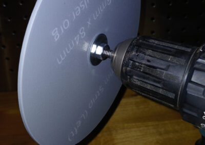 158 x 84mm spool for 0.1-0.3mm x 15mm strip wire back view drill