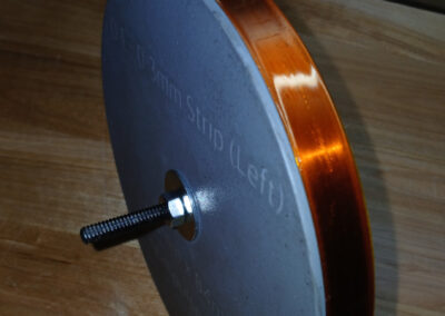 158 x 84mm spool for 0.1-0.3mm x 15mm strip wire beck view with coil on
