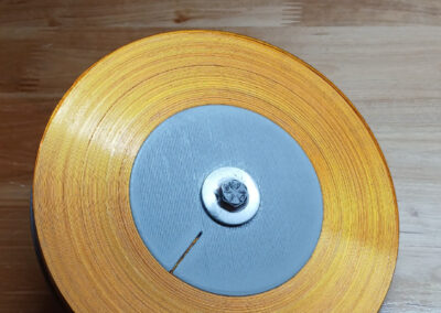 158 x 84mm spool for 0.1-0.3mm x 15mm strip wire front view with coil on
